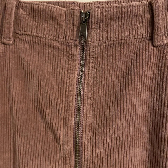 American Eagle Pink Super Stretch Super Hi Rise A line Corduroy Mini Skirt Sz 14 - Picture 4 of 12
